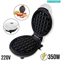 Máquina de Waffle Grill Panqueca Elétrica Prática ST-257 Starmega - Branca